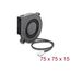 DeLOCK Radiallüfter / Lüftergebläse 12 V DC 75 x 75 x 15 mm mit 3-Pin Lüfteranschluss, schwarz
