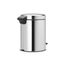 Brabantia Pedal Bin newIcon Rund Edelstahl, Farbe: Edelstahl