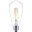 Philips Filament-Lampe, transparent, 60W ST64 E27