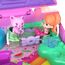 Polly Pocket Kaugummi-Kätzchen-Schatulle, Spielset mit 1 Mikropuppe und Haustier, Spielzeug für unterwegs mit Obst-Zubehörteilen und Fahrten, 3 image