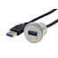 EXSYS EX-49186 USB Kabel USB 3.2 Gen 1 (3.1 Gen 1) 0,3 m USB A 5 Gbit/s Schwarz, Silber, Farbe: Schwarz, Silber, Länge: 0,3 m