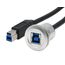 EXSYS EX-49187 USB Kabel USB 3.2 Gen 1 (3.1 Gen 1) 0,3 m USB B 5 Gbit/s Schwarz, Silber