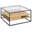 AC Design Couchtisch Randolf x Nature/Schwarz Kaffeetisch Quadratische Form 4 Bein(e)