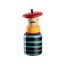 LEONARDO 026376 Vase Vase mit runder Form Keramik, Holz Schwarz, Blau, Rot, Holz, Gelb