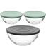 LEONARDO CUCINA Schüssel-Set Rund Glas Transparent 3 Stück(e)