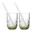 LEONARDO 077095 Kaffeeglas Grün, Transparent 2 Stück(e) 390 ml, Farbe: Grün, Transparent