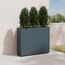 Herstera Metal Planter Divider Draußen Pflanzgefäß Freistehend Galvanisiertes Stahl Anthrazit, 2 image