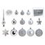 G. Wurm 10028471 Christbaumschmuck Weihnachtsschmuck-Set Kunststoff Silber 111 Stück(e)