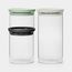 Brabantia 100550 Küchenbehälter Universal-Behälter-Set Glas, Kunststoff