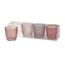 Boltze 1017892 Kerzenständer Glas Pink, Farbe: Pink
