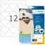 HERMA 10791 selbstklebendes Etikett Herz Permanent Weiß 120 Stück(e)