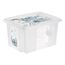 keeeper Karolina Aufbewahrungsbox Rechteckig Polypropylen (PP) Weiß, Blau, Transparent, Farbe: Weiß, Blau, Transparent