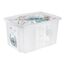 keeeper Karolina Aufbewahrungsbox Rechteckig Polypropylen (PP) Weiß, Transparent, Blau, Farbe: Weiß, Transparent, Blau