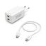 Hama 00125116 Ladegerät für Mobilgeräte Powerbank, Smartphone, Tablets Weiß AC Schnellladung Drinnen