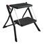 MSV 130172 Tritthocker Stahl Schwarz, Farbe: Schwarz