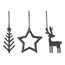 Villeroy & Boch Christmas Chic Weihnachtsbaumschmuck Aluminium Schwarz 3 Stück(e)
