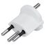 Steffen 1409564 1 Netzstecker-Adapter T12 Typ E/F hybrid Weiß, Farbe: Weiß, 2 image