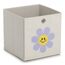 Zeller Present 14498 Aufbewahrungsbox Quadratisch Fleece Cremefarben