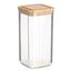 Zeller Present 14768 Glas Quadratisch Transparent, Bambus