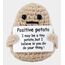 I am Creative Positive Potato, Gehäkeltes Mini Plüschtier / Glücksbringer, Braun, 7.5 x 5.5 cm