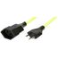 MaxTex 168155 Stromkabel Gelb 3 m T12 T13, Farbe: Gelb, Länge: 3 m, 2 image