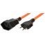 MaxTex 168157 Stromkabel Orange 3 m T12 T13, Farbe: Orange, Länge: 3 m, 2 image