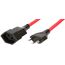 MaxTex 168159 Stromkabel Rot 3 m T12 T13, Farbe: Rot, Länge: 3 m, 2 image