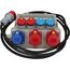 Max Hauri AG 168602 Verlängerungskabel 4,5 m 7 AC-Ausgänge Blau, Grau, Rot