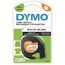 DYMO Original LetraTag Bügeletiketten | schwarz auf weiß | 12 mm x 2 m | Stoffetikettenband für LetraTag-Beschriftungsgerät