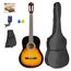 MAX Music 173.210 Gitarre Akustikgitarre Klassisch 6 Saiten Schwarz, Orange, Farbe: Schwarz, Orange