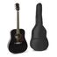 MAX Music SoloJam Akustikgitarre Dreadnought 6 Saiten Schwarz, Farbe: Schwarz