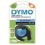 DYMO Original LetraTag Etikettenband | schwarz auf blau | 12 mm x 4 m | selbstklebendes Kunststoffetiketten | für LetraTag-Beschriftungsgerät