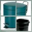 Kela 20528 Abfallbehälter Rund Metall Farbe Petrol, Farbe: Farbe Petrol, 4 image