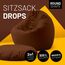 Lumaland Runder Sitzsack 2 in 1 Braun Drinnen Stuhl, 2 image
