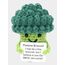 I am Creative Positive Broccoli, Gehäkeltes Mini Plüschtier / Glücksbringer, Grün, 10 x 7.5 cm