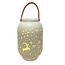 dameco LED Laterne Xmas weiss aus Porzellan mit 4 LED H28cm