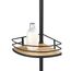 WENKO 24756100 Regal Freistehend Bambus, Edelstahl Schwarz, Holz