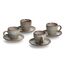 Zeller Present 26509 Tasse Graubraun Espresso 4 Stück(e)