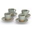 Zeller Present 26538 Tasse Braun, Grün Espresso 4 Stück(e)