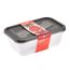 keeeper Fredo Rechteckig Container 3,3 l Schwarz, Transparent 2 Stück(e)