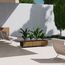 Herstera Deco Planter Xic Wood Drinnen/Draußen Pflanzgefäß Freistehend Fayence, Metall Schwarz, Holz, 11 image