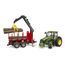 BRUDER John Deere 7R 350 mit Rückeanhänger und 4 Baumstämmen, 2 image