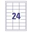 Avery 3658-10 selbstklebendes Etikett Rechteck Permanent Weiß 240 Stück(e)