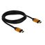 DeLOCK 85729 HDMI-Kabel 2 m HDMI Typ A (Standard) Schwarz, Gold, Farbe: Schwarz, Gold, Länge: 2 m