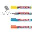 Edding 385 Flipchartmarker gelb, orange, hellblau, silbergrau, Pinselspitze 1-5 mm