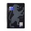 Oxford 400121613 Notizbuch B5 160 Blätter Schwarz, Grau