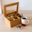 Relaxdays 4052025047399 Teedose Kunststoff, Holz