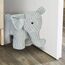 Relaxdays Elephant Türstopper Grau Polyester, Sand