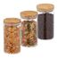 Relaxdays 3er Set Vorratsgläser mit Deckel 1000 ml