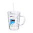 Relaxdays 4052025449575 Tasse Blau, Transparent Universal